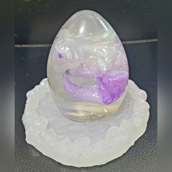 Handmade Resin Baby Dragon Egg in Nest. - Picture 3 of 16